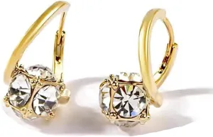Lymphvity Germanium Acupuncture Therapy Earrings - Lymphatic Drainage Cubic Zirconia Hoop Earrings for Women