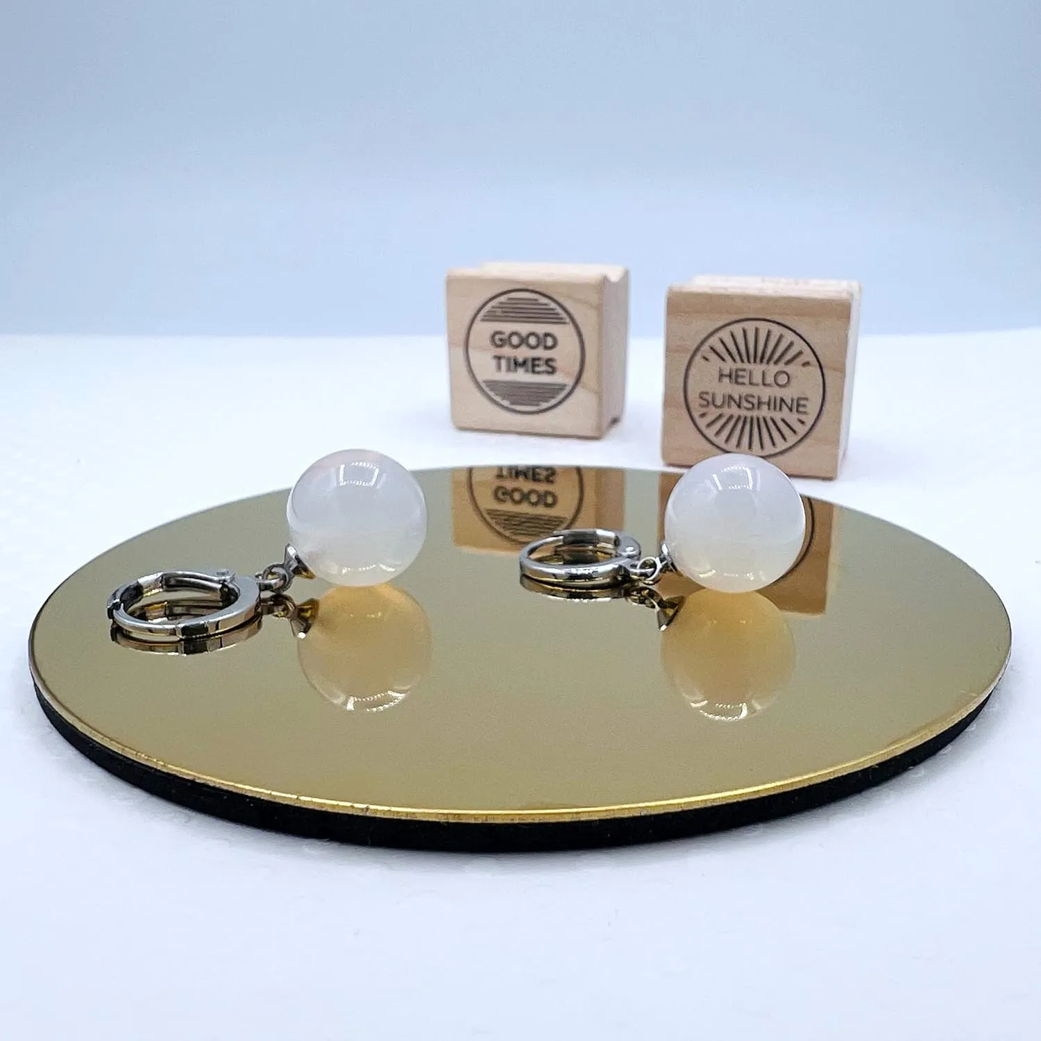 Mall of Style Potara Earrings for Men & Women - Anime Earrings - Agate Potara Jewelry - Japanese Jewelry