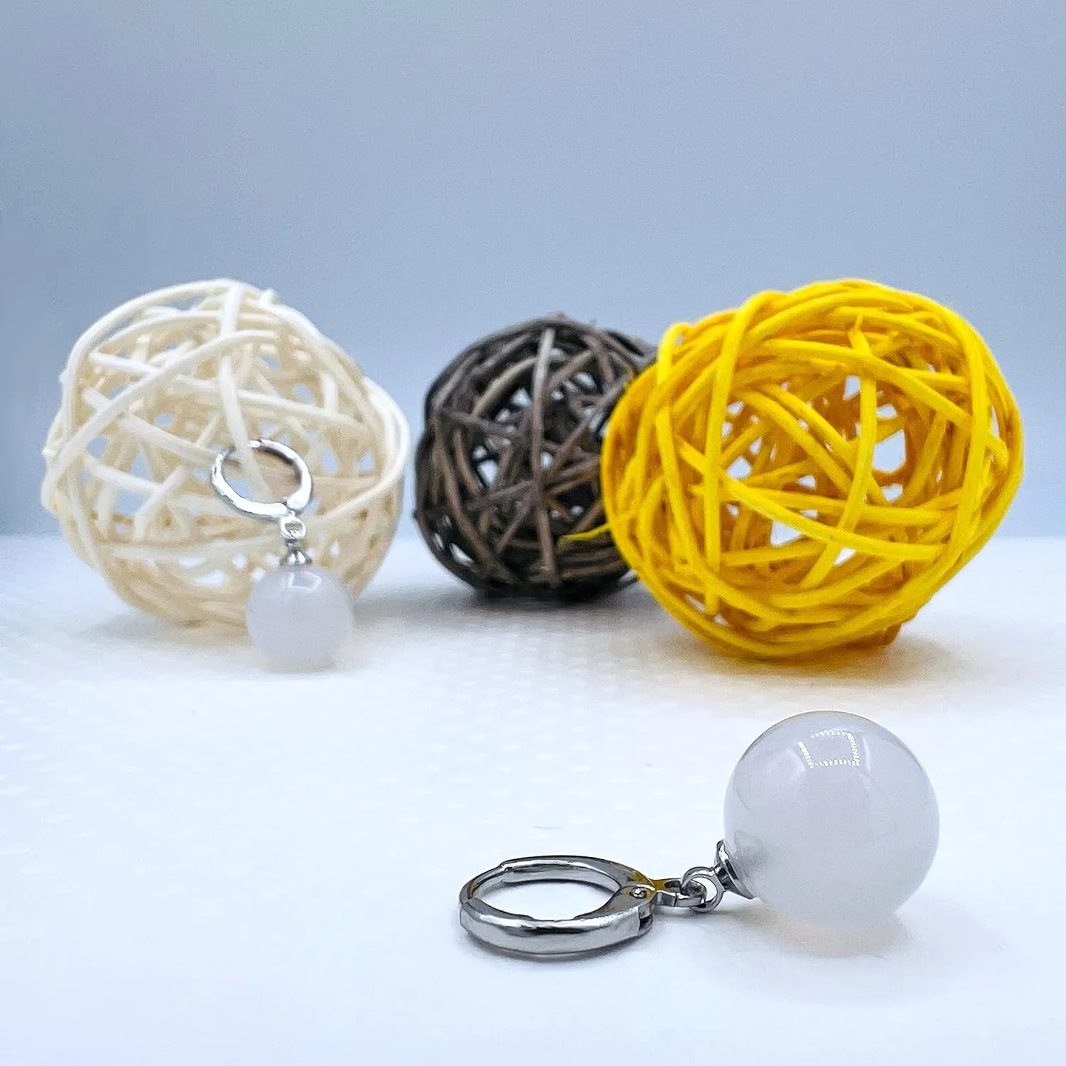 Mall of Style Potara Earrings for Men & Women - Anime Earrings - Agate Potara Jewelry - Japanese Jewelry