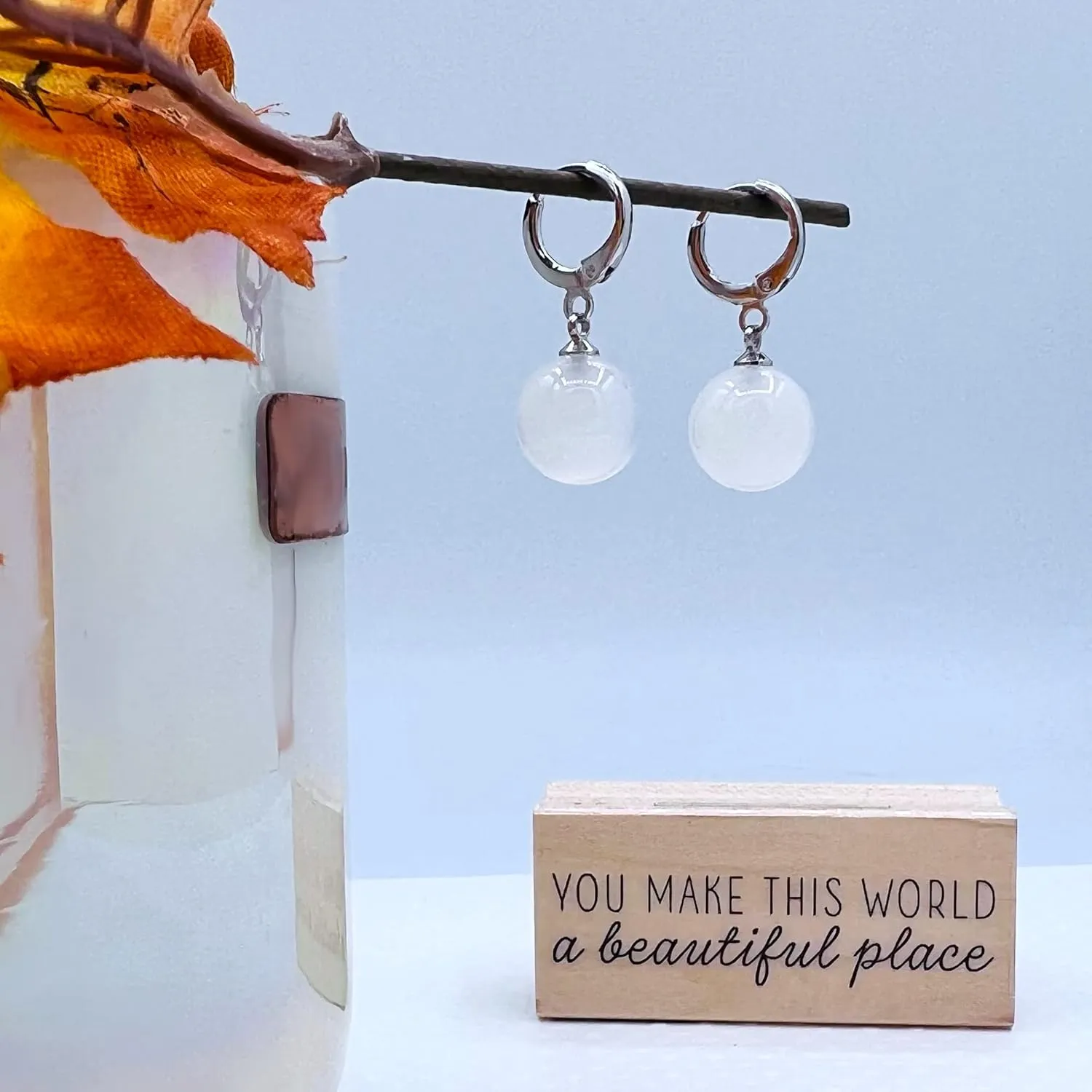 Mall of Style Potara Earrings for Men & Women - Anime Earrings - Agate Potara Jewelry - Japanese Jewelry