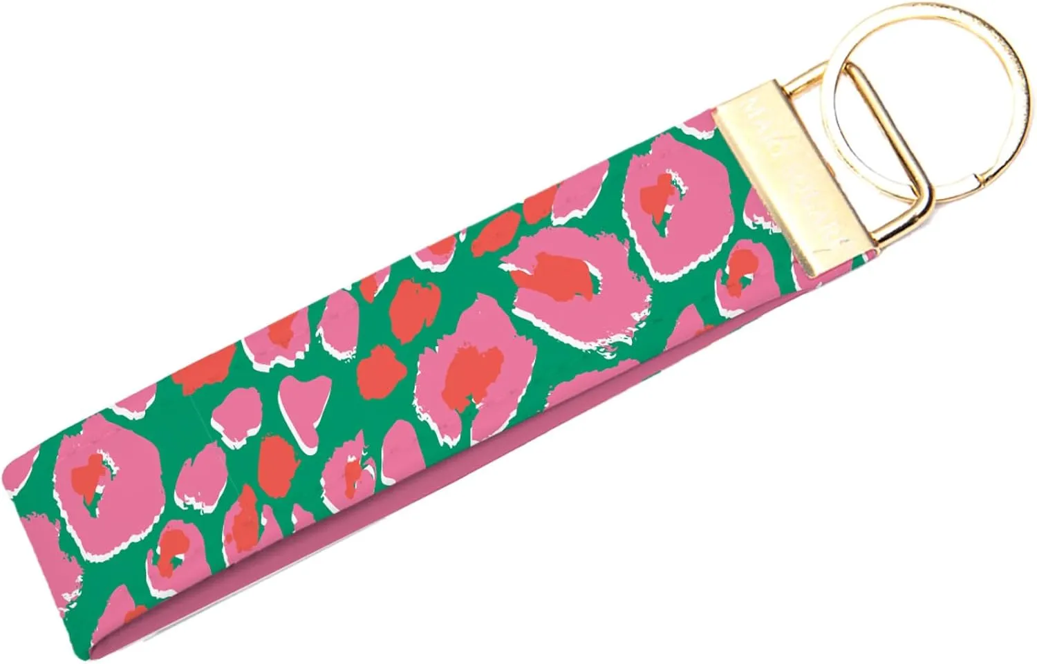 Mary Square Bright and Cheery Print 4.5 inch Canvas with Protective Coating Key Fob Ring Accessory