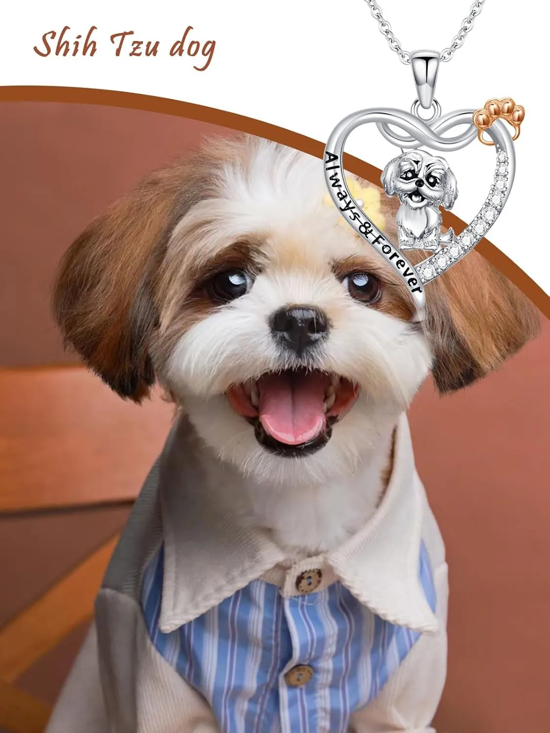 Midari Dog Necklaces Sterling Silver Cute Puppy Yorkie/Labrador/French Bulldog/Corgi/Shih Tzu Necklace for Women with Dog Jewelry Birthday Gifts for Women Friends Mom