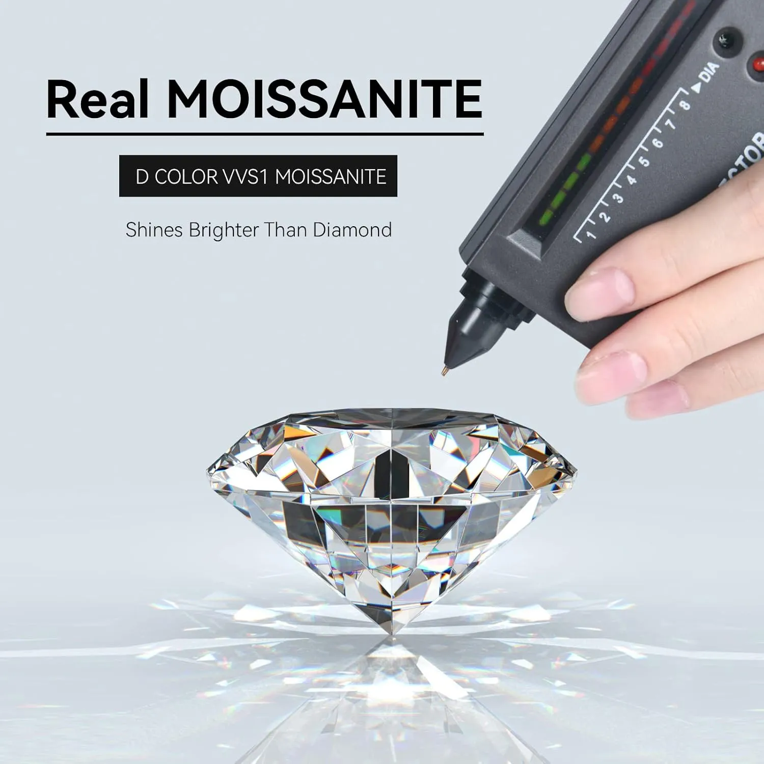 Moissanite Dangle Earrings for Women, 925 Sterling Silver Short Long Drop Earrings 1-4CT D-E Color VVS1 Moissanite Wedding Earrings for Brides Bridesmaid Jewelry Gifts