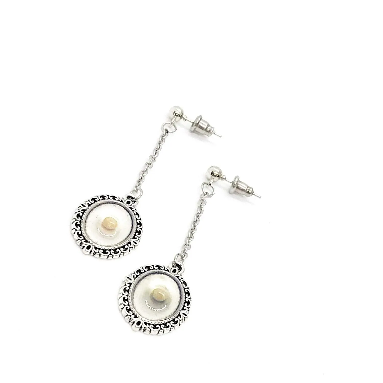 Mustard Seed Drop Dangle Earrings, Oval Mustard Seed Jewelry, Matthew 17 20, Mustard Seed Faith Jewelry, Scripture Gifts