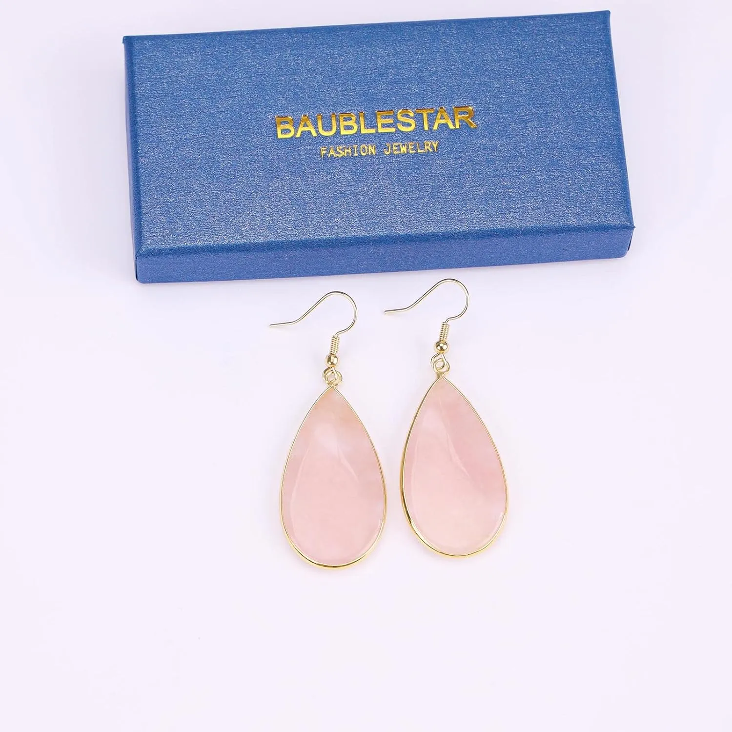Natural Crystal Healing Stone Earrings Statement Teardrop Dangle Earrings for Women