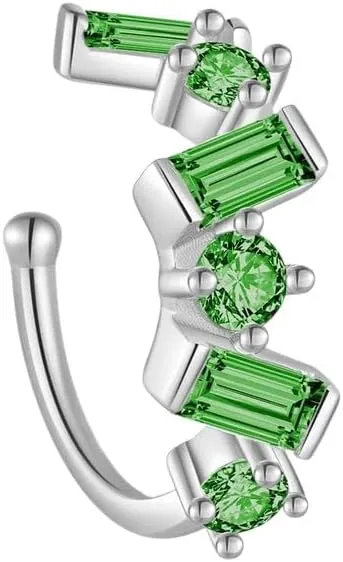 New 2025 925 Sterling Silver Square Zircon Earcuff Ear Piercing Cuff Earring 2025 Piercing Luxury Cz Zircon Jewelry Women Jewelry Gift Fashion Trendy Accessories Creative