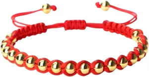 New 2025 Fashion Red Rope Copper Bead Amulet Bracelet Lucky Prayer Handmade Adjustable Buddhist Thread String Bangle Gift Jewelry Trendy Accessories Creative