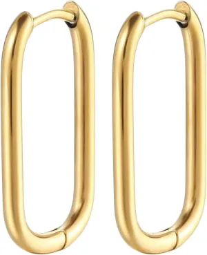 New 2025 One Piercing Ear Cuff Gold Plated Earrings Set For Women Women's Stud Hoop Earrings 2025 Fashion Jewelry Gift Fashion Trendy Accessories Creative