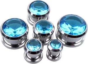 New 2025 Unisex 1Pair Crystal Zircon Ear Plug Tunnel Earring Cartilage Expanders Gauges Screw Flesh Plugs And Tunnels Piercing Body Jewelry Findings Fashion Trendy Accessories Gift For Women Men