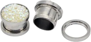 New 2025 Unisex 1Pc 316L Stainless Steel Ear Plugs And Tunnels Piercings Earlets Screwed Earring Expander Gauges Body Jewelry Findings Fashion Trendy Accessories Creative Gift For Women And Men