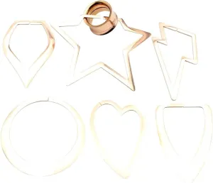 New 2025 Unisex 1Pc Stainless Steel Diy Heart Star Round Ear Tunnels Plugs Expander Stretcher Gauge Earring Piercing Body Jewelry Findings Fashion Trendy Accessories Creative Gift For Women And Men