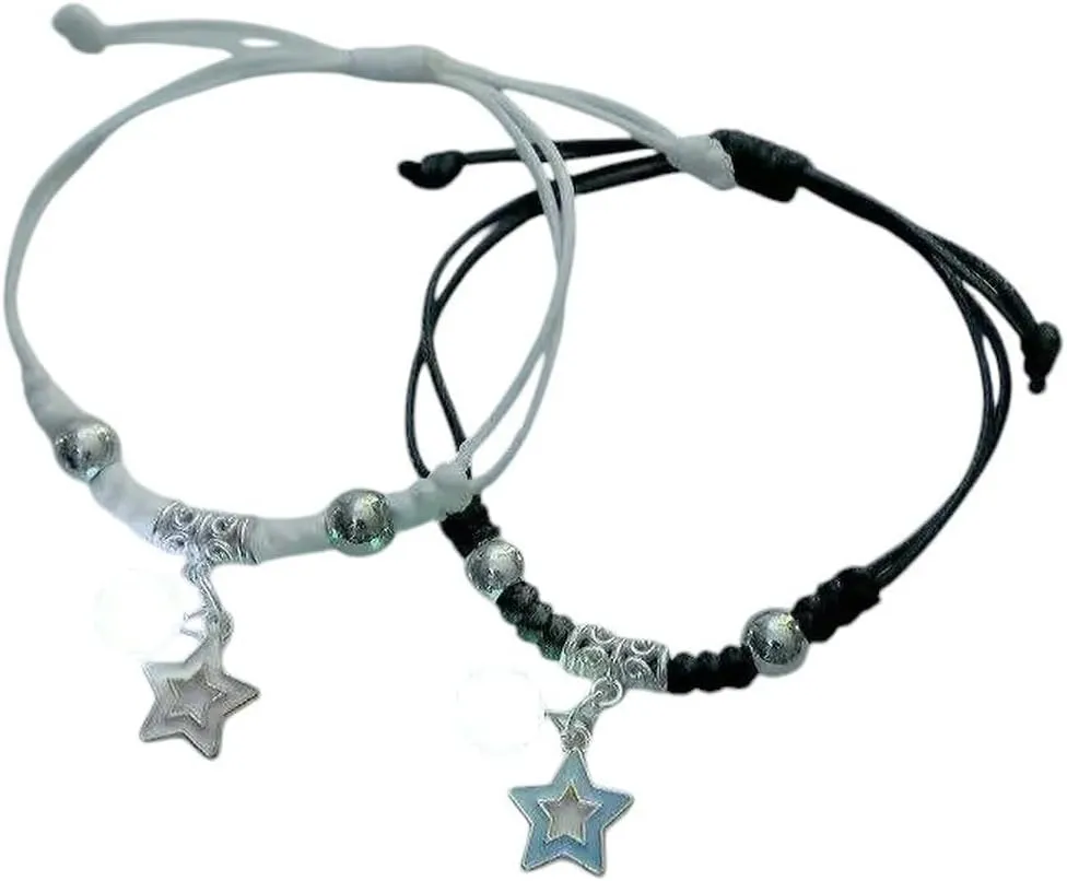New 2025 Unisex Butterfly Couple Bracelet For Lover Star Heart Pendant Adjustable Glow In The Dark Fashion Friendship Love Jewelry Findings Gift Trendy Accessories Creative For Women And Men