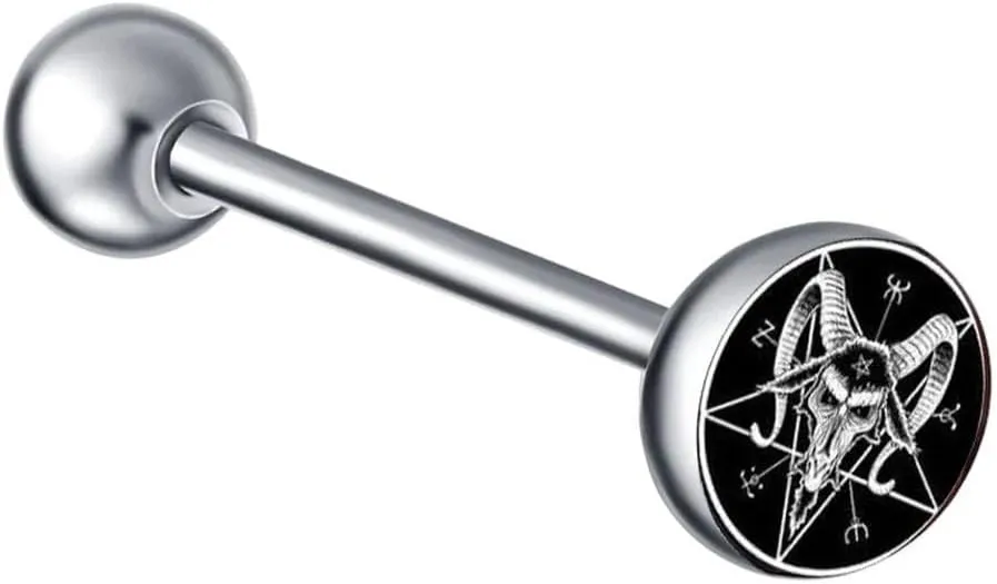 New 2025 Unisex Gothic Tongue Ring Piercing Titanium Steel Snake Eye Letter Sexy Nightclub Bar Stud Punk Body Jewelry Fashion Trendy Accessories Creative Gift For Women And Men