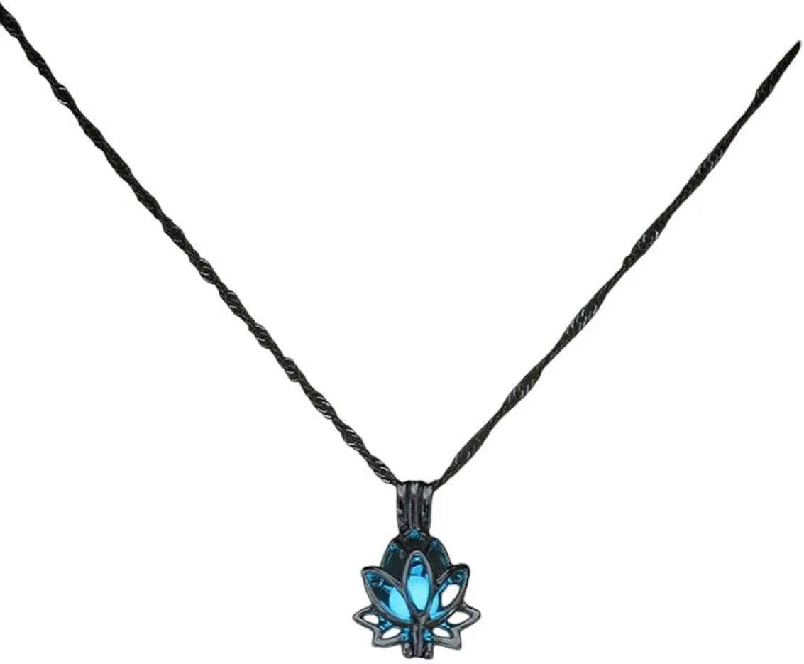 New 2025 Unisex Halloween Jewelry Pendant Necklace Luminous Glowing In The Dark Moon Flower Shaped Buddhism Fashion Trendy Accessories Creative Gift For Women And Men
