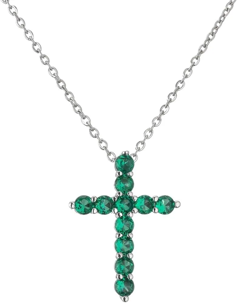 New 2025 Unisex High Crystal Zirconia Cubic Zircon Necklace Pendant Cross Jesus Christ Gold Colour Jewelry Gift For Women Decoration Luxury With You Accessories Trendy Best For Women And Men
