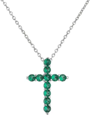 New 2025 Unisex High Crystal Zirconia Cubic Zircon Necklace Pendant Cross Jesus Christ Gold Colour Jewelry Gift For Women Decoration Luxury With You Accessories Trendy Best For Women And Men