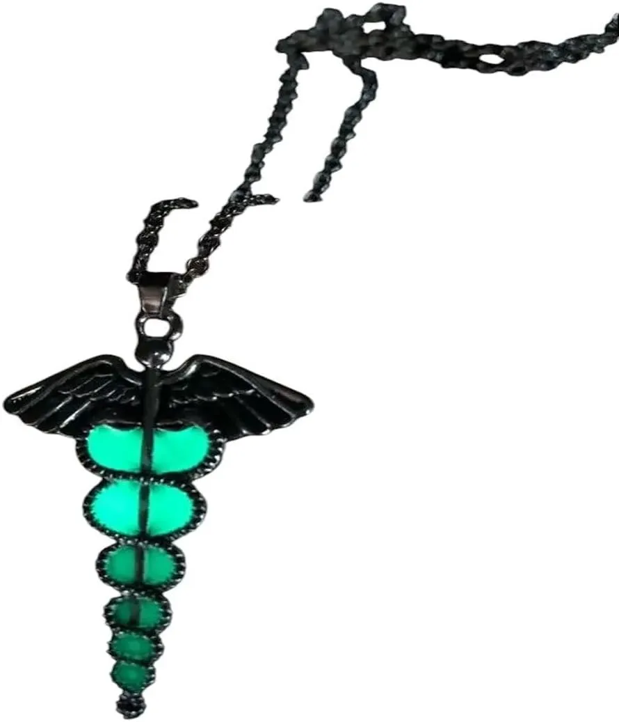 New 2025 Unisex Luminous Glowing Pendant Necklace Knight Spear Glow In The Dark Pike For Women Men Halloween Jewelry Findings Fashion Trendy Accessories Creative Gift For Women And Men