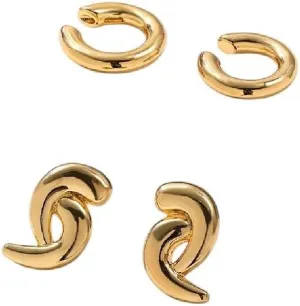 New 2025 Unisex Punk Rock Helix Cartilage Ear Cuff With Long Chain Hoop Earrings Set For Women Tiny Piercing Earring Jewelry Findings Fashion Trendy Accessories Creative Gift For Women And Men