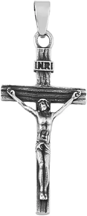 New 2025 Unisex Vintage 316L Stainless Steel Jesus Cross Pendant Necklace Orthodox Chain For Men Women Biker Amulet Decoration Jewelry Luxury With You Accessories Trendy For Women And Men