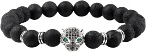 New 2025 Vintage Leopard Head Charms Men Bracelets Natural Volcanic Stone Bracelet Women Prayer Jewelry Gift Couple Bangle Pulseira Fashion Trendy Accessories Creative