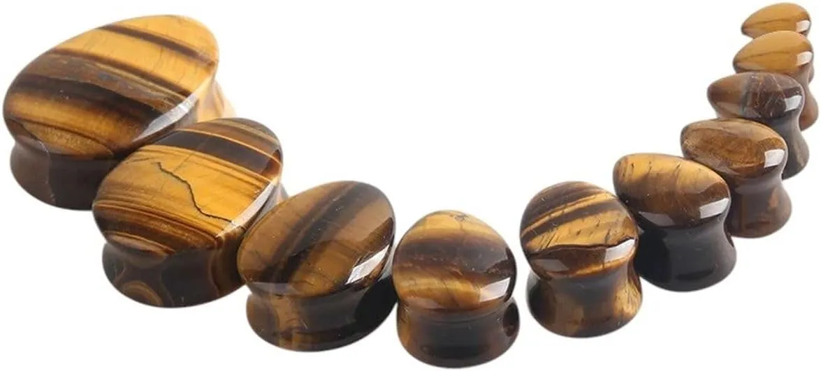 New 2026 Arrive 1 Pc Natural Stone Teardrop Ear Plugs Tunnel Flesh Earrings Gauges Expander Stretcher Fashion Body Piercings Jewelry Trendy Accessories Creative Gift