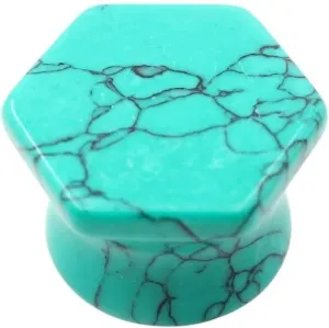 New 2026 Arrive 1Pc 6-16Mm Hexagon Natural Stone Flared Ear Tunnel Plug Flesh Stretcher Expander Gauges Earrings Piercing Body Jewelry Fashion Trendy Accessories Creative Gift For Women And Men