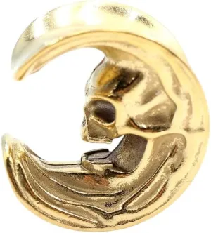 New 2026 Arrive 1Pc Alloy Casting Ghost Head Skull Moon Saddle Ear Tunnel Plugs Expander Stretcher Gauges Earrings Piercing Body Jewelry Fashion Trendy Accessories Creative Gift For Women And Men