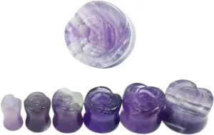 New 2026 Arrive 1Pc Stone Ear Plug Tunnel Piercings Earring Gauges Helix Piercing Stretcher Plugs Body Jewelry 4Mm-16Mm Fashion Trendy Accessories Creative Gift