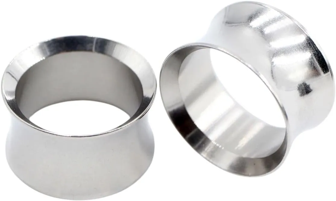 New 2026 Arrive 2Pcs Stainless Hollow No-Screw Flare Ear Tunnels Plugs Expander Stretcher Gauges Earrings Body Piercing Jewelry Fashion Trendy Accessories Creative Gift