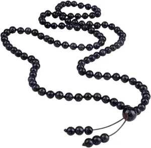 New 2026 Arrive Blue Sandstone 108 Beads Necklace Charm 6Mm Natural Stone Meditation Yoga Jewelry Findings Men Mala Tibetan Buddhist Wrap Bracelet Gifts Fashion Trendy Accessories For Women And