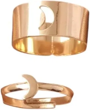 New 2026 Arrive Rock Hiphop Chain Anel Multi-Layer Adjustable Open Finger Rings Set For Women Men Lover Couple Butterfly Party Gift Jewelry Fashion Trendy Accessories Creative