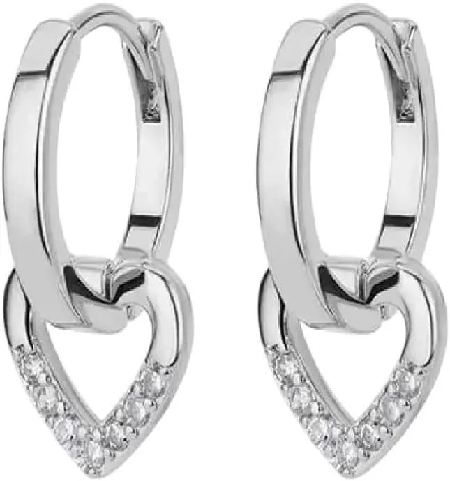 New 2026 Arrive Simple Heart Drop Earrings For Women Stainless Fashion Ear Cuff Piercing Dangle Earring Jewelry Gifts Femme Trendy Accessories Creative Gift