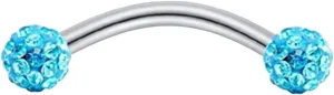 New 2026 Arrive Surgical Crystal Eyebrow Piercing Lot 16G Tongue Snake Eyes Curved Barbell Ring Lip Daith Earing Jewelry Fashion Trendy Accessories Creative Gift
