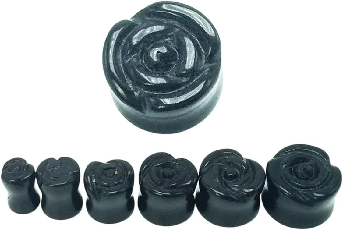 New 2026 Arrive Unisex 1Pc Stone Ear Plug Tunnel Piercings Earring Gauges Helix Piercing Stretcher Plugs Body Jewelry 4Mm-16Mm Fashion Trendy Accessories Creative Gift For Women And Men