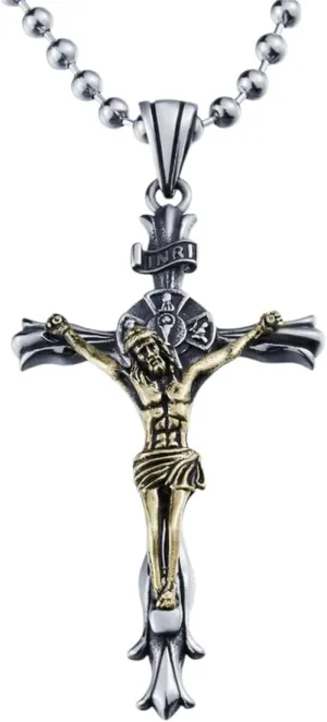 New 2026 Arrive Unisex Gift Fashion 316L Stainless Steel Jesus Cross Pendant Necklace Christian Hip Hop Rock Decoration Jewelry Luxury With For You Accessories Trendy Creative Best For Women And Men
