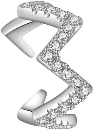 New 2026 Arrive Unisex Women 100% 925 Sterling Silver Single Zircon Cz Rock Punk Earcuff Earring Mother's Day Birthday Gift Party Fine Jewelry Findings Fashion Trendy Accessories Creative For And Men