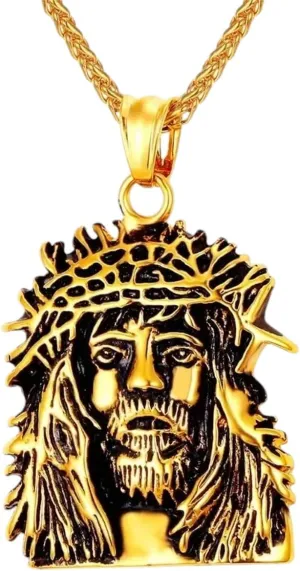 New 2026 Fashion Stainless Jesus Pendant Necklace For Men Women Charm Aesthetic Amulet Religious Party Birthday Jewelry Gifts Decoration Luxury With You Accessories Trendy Best Gift