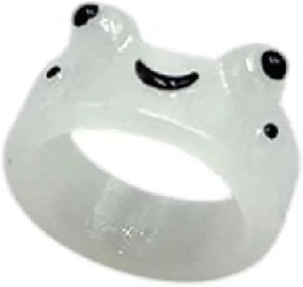 New 2026 Unisex Jewelry Findings Funny Luminous Rings Glow in Dark Fashion Hip Hop for Women Men Cute Finger Ring Gift Diameter 17Mm Trendy Accessories Creative for Women and Men