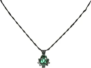 New 2026 Unisex Luminous Glowing In The Dark Moon Flower Shaped Pendant Light Night Necklace For Women Yoga Prayer Buddhism Hollow Decoration Jewelry Luxury Accessories Trendy For Women And Men