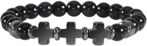 New 2026 Unisex Stainles Stell Prayer Beaded Bracelet Natural Onyx Meditation Men Rosary Christian Cross Women Yoga Jewelry Fashion Trendy Accessories Creative Gift For Women And Men