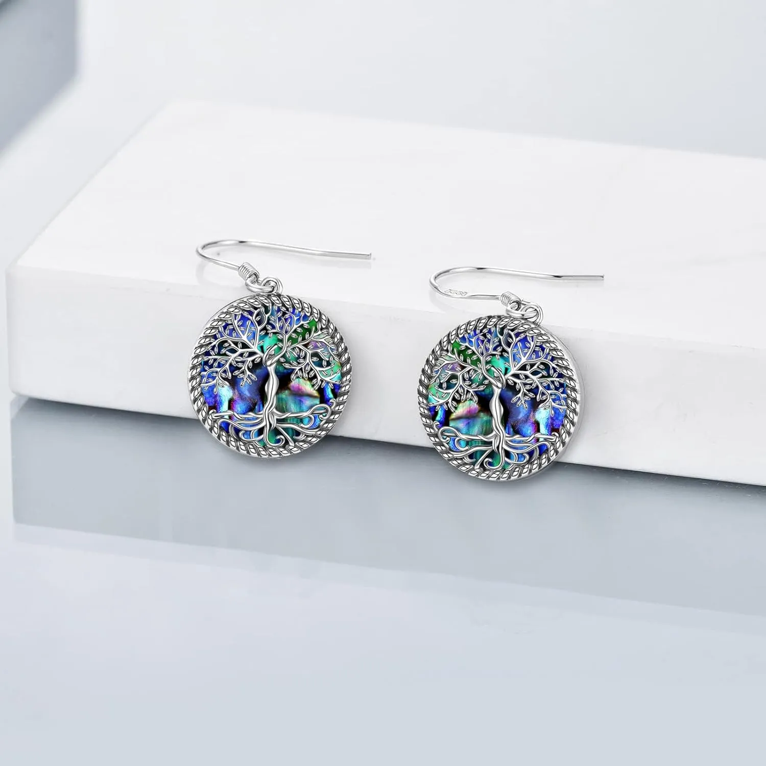 ONEFINITY Sterling Silver Tree of Life Dangle Drop Earrings for Women and Girls - Christmas Gifts