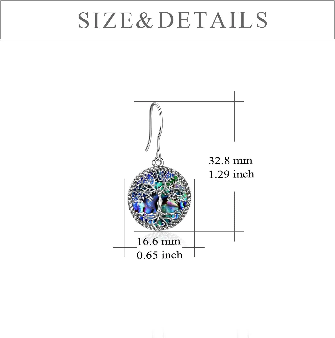 ONEFINITY Sterling Silver Tree of Life Dangle Drop Earrings for Women and Girls - Christmas Gifts