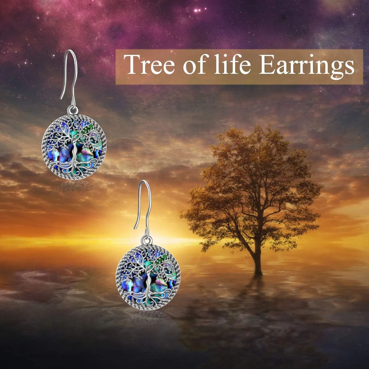 ONEFINITY Sterling Silver Tree of Life Dangle Drop Earrings for Women and Girls - Christmas Gifts
