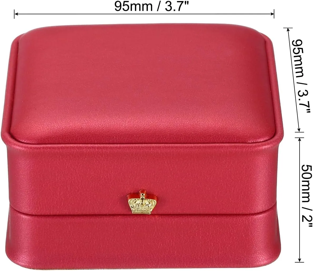 PATIKIL Velvet Bracelet Box, 2 Pack Vintage Jewelry Holder for Wedding Engagement Proposal Ceremony Anniversary Style 3, Red