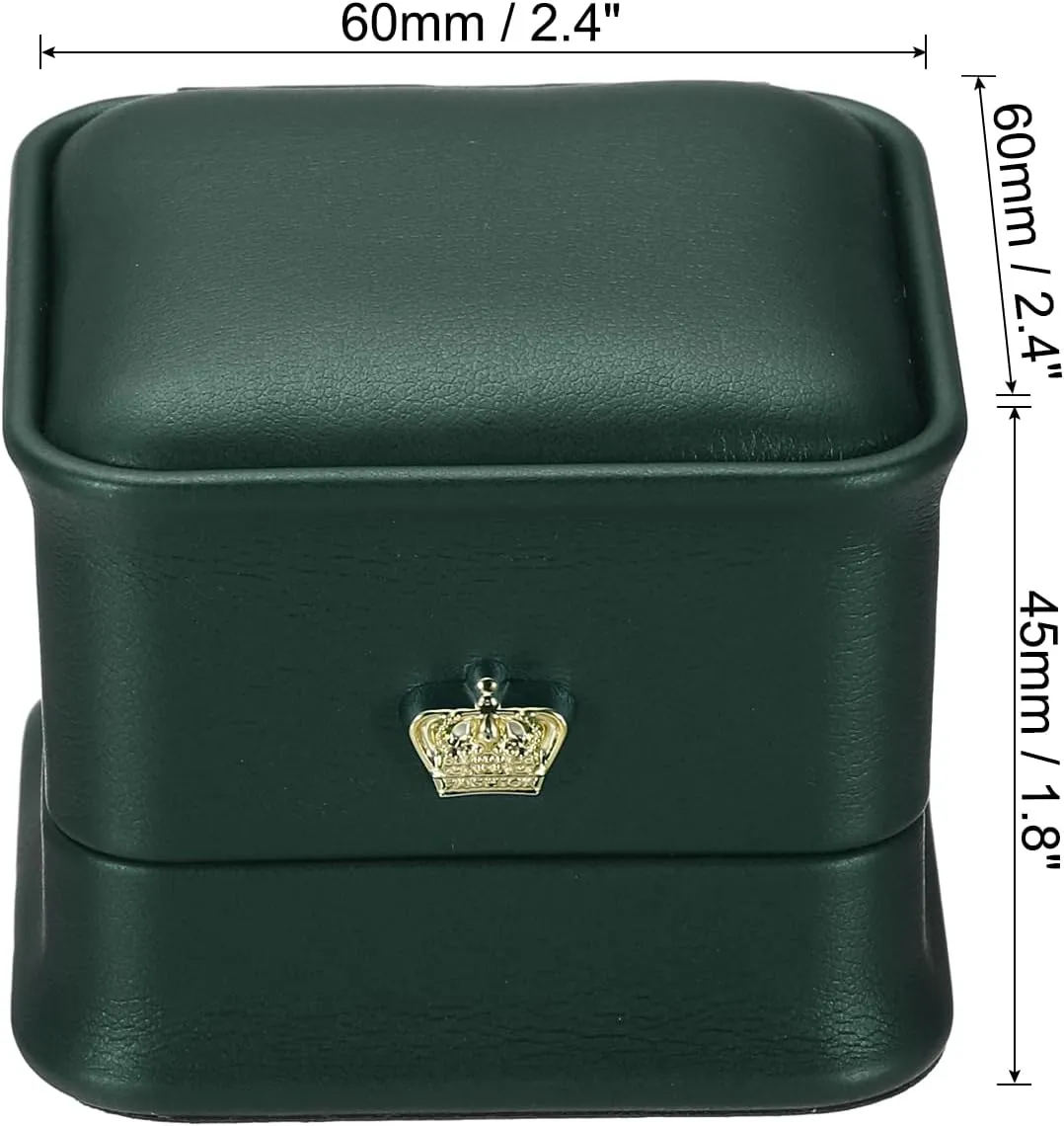 PATIKIL Velvet Ring Box, 2 Pack Wedding Ring Box Vintage Jewelry Holder for Engagement Proposal Ceremony Anniversary Style 4, Green
