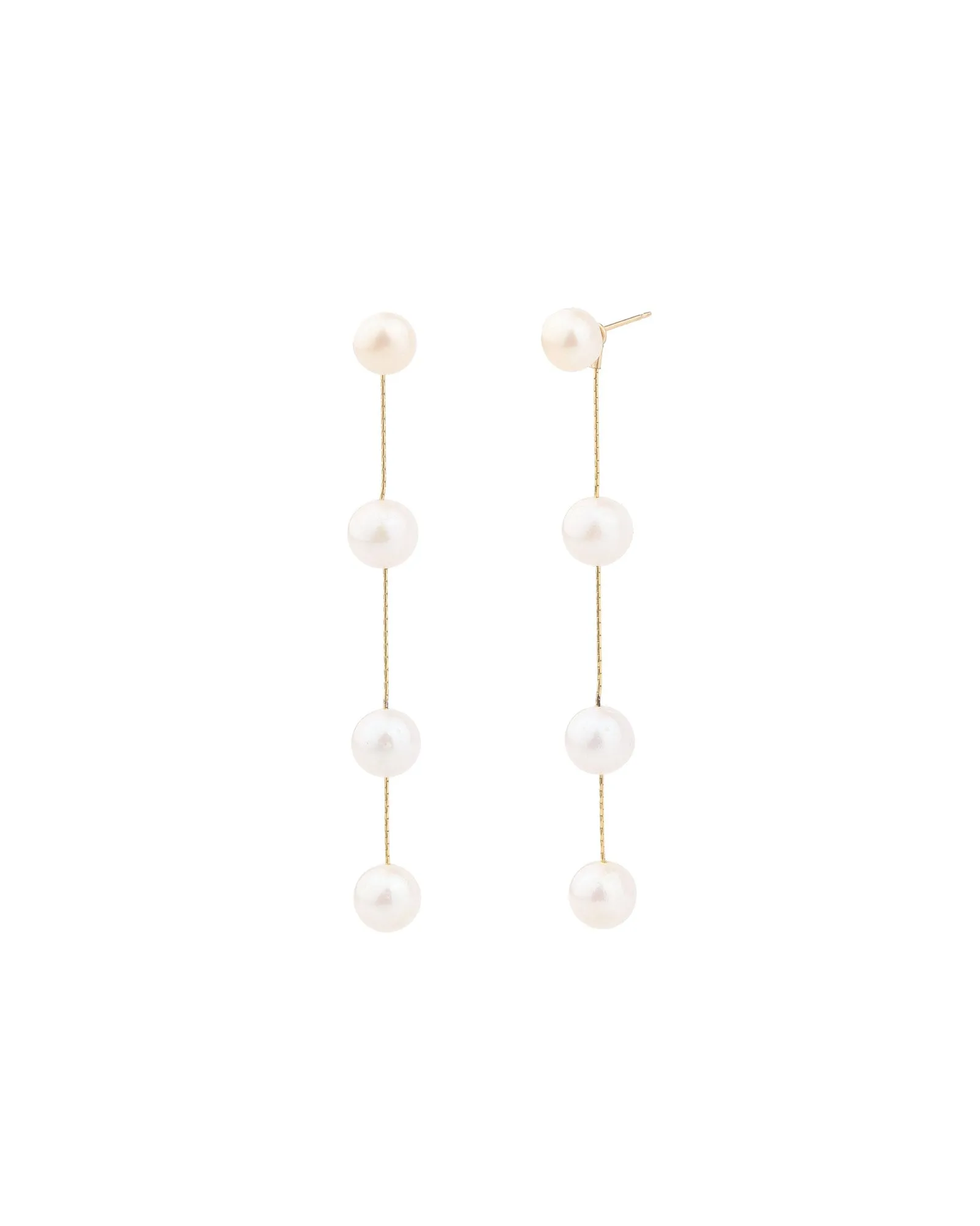 Pearl Station Snake Chain Studs