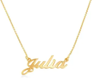Personalized Hollywood Small Name Necklace - Upgrade with 0.02ct or 0.05ct Diamond