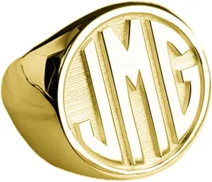 Personalized Monogram Initial Ring 925 Silver Signet Chevalier Ring Custom Letter Rings