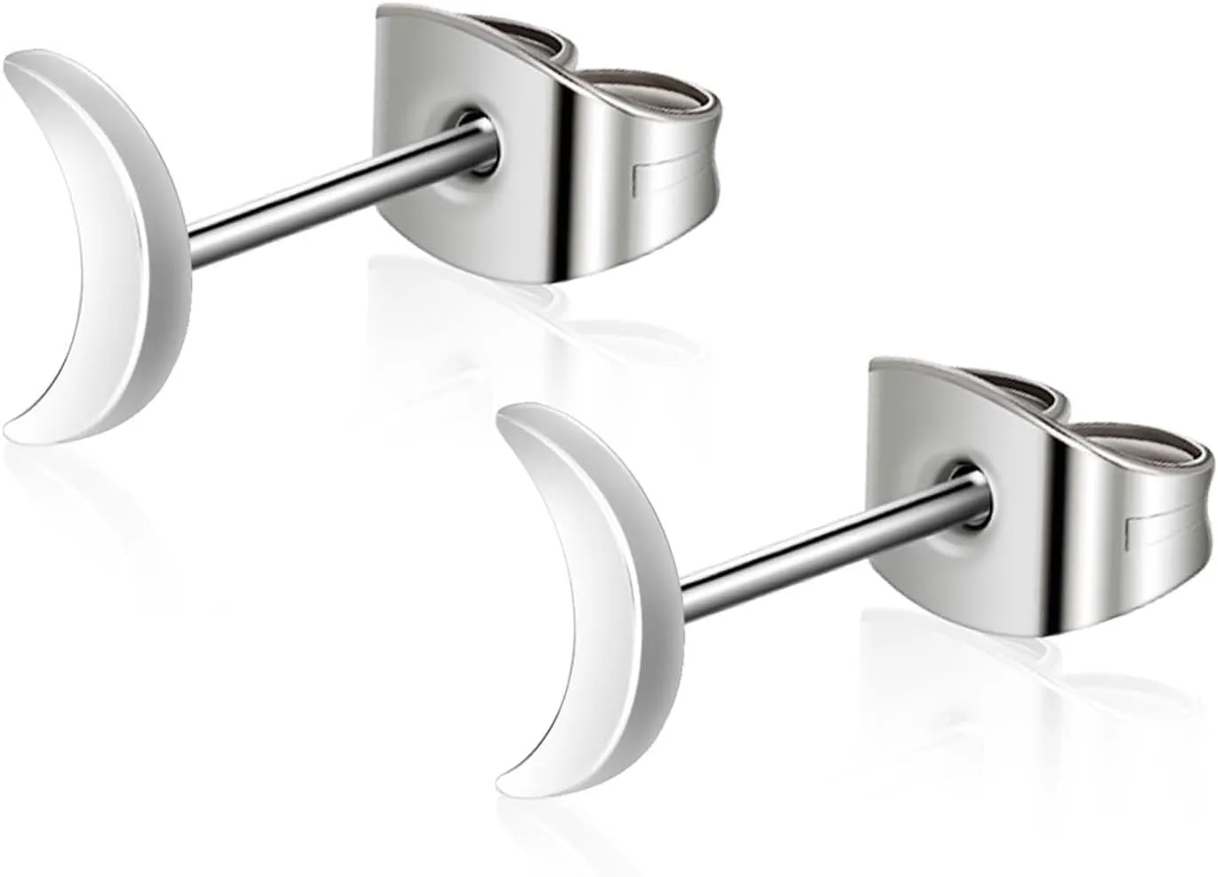 Pure Titanium Earrings Studs for Women, Cute Lovely Silver Small Earring Stud Pattern Style Implant Grade Hypoallergenic Surgical Pure Titanium Earrings for Sensitive Ears