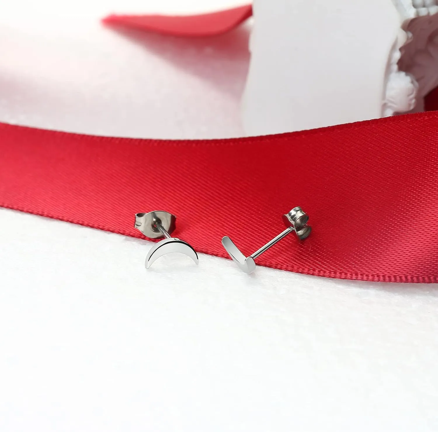 Pure Titanium Earrings Studs for Women, Cute Lovely Silver Small Earring Stud Pattern Style Implant Grade Hypoallergenic Surgical Pure Titanium Earrings for Sensitive Ears